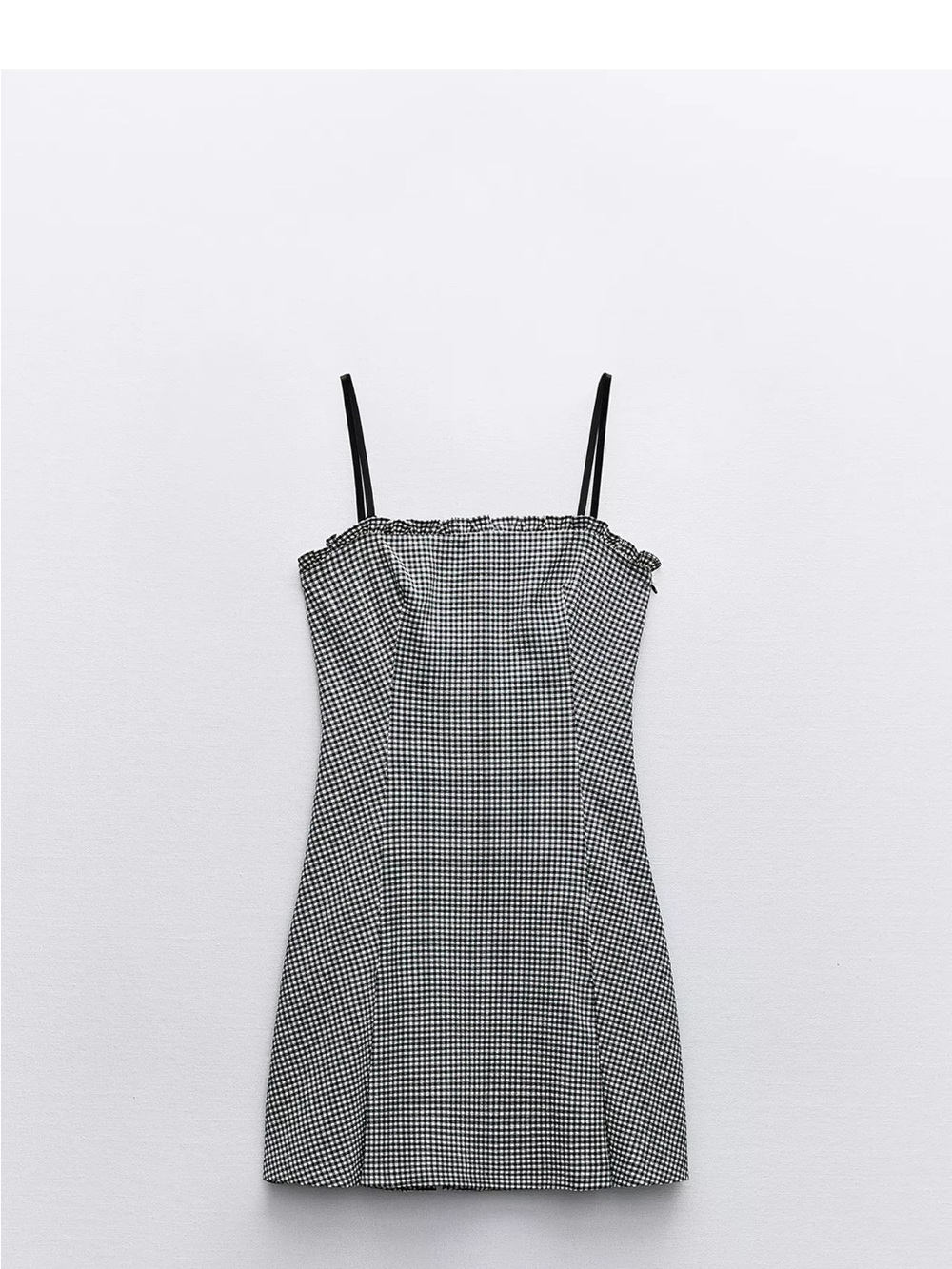 Zara Black & White Gingham Mini Dress